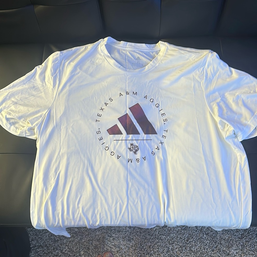 Texas A&M Football White Dri Fit T-Shirt Brand New